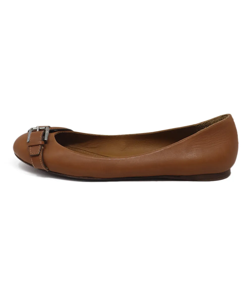 Ralph Lauren Tan Leather Flats sz 8