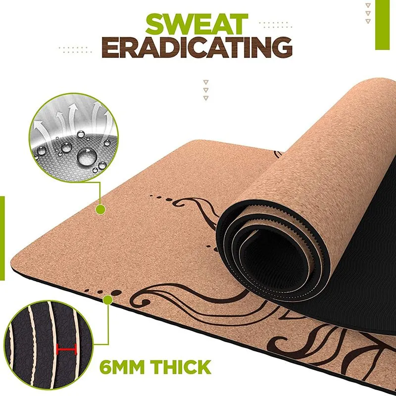 RDX D2 6mm Cork Yoga Mat