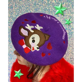 Reindeer Love Beret