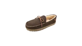 Rugged Microsuede Boater Moccasin Slippers