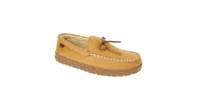 Rugged Microsuede Boater Moccasin Slippers