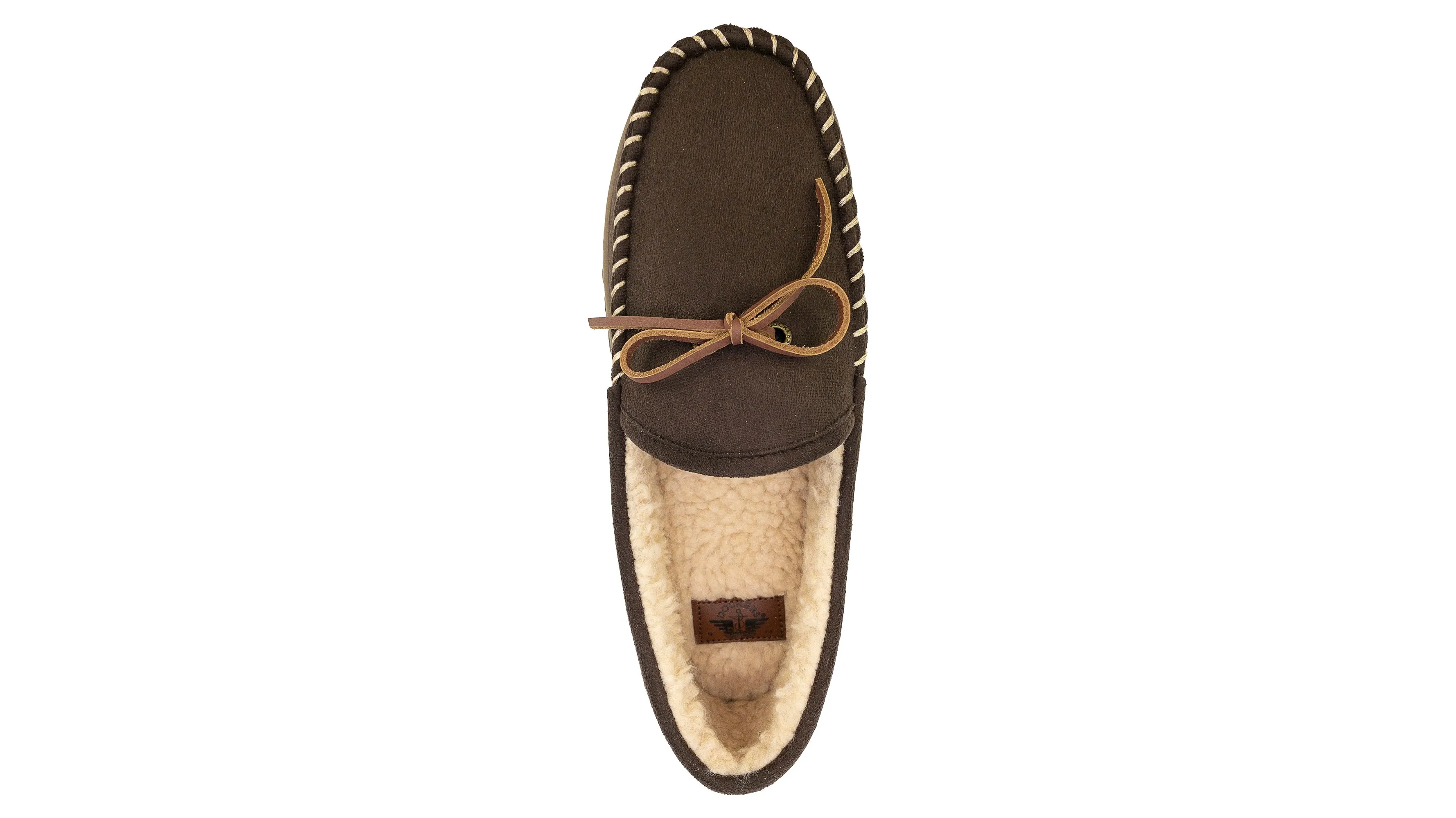 Rugged Microsuede Boater Moccasin Slippers