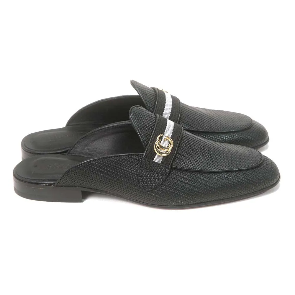 Sigotto Uomo 6172 Black Leather Slip-on with leather sole