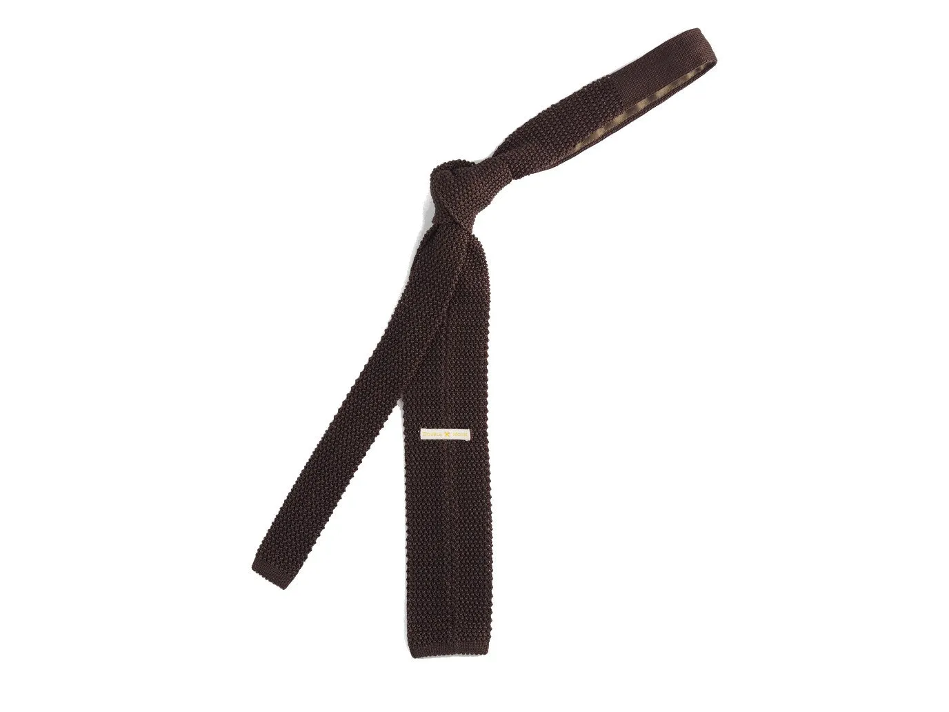 Silk Knit Tie Dark Brown