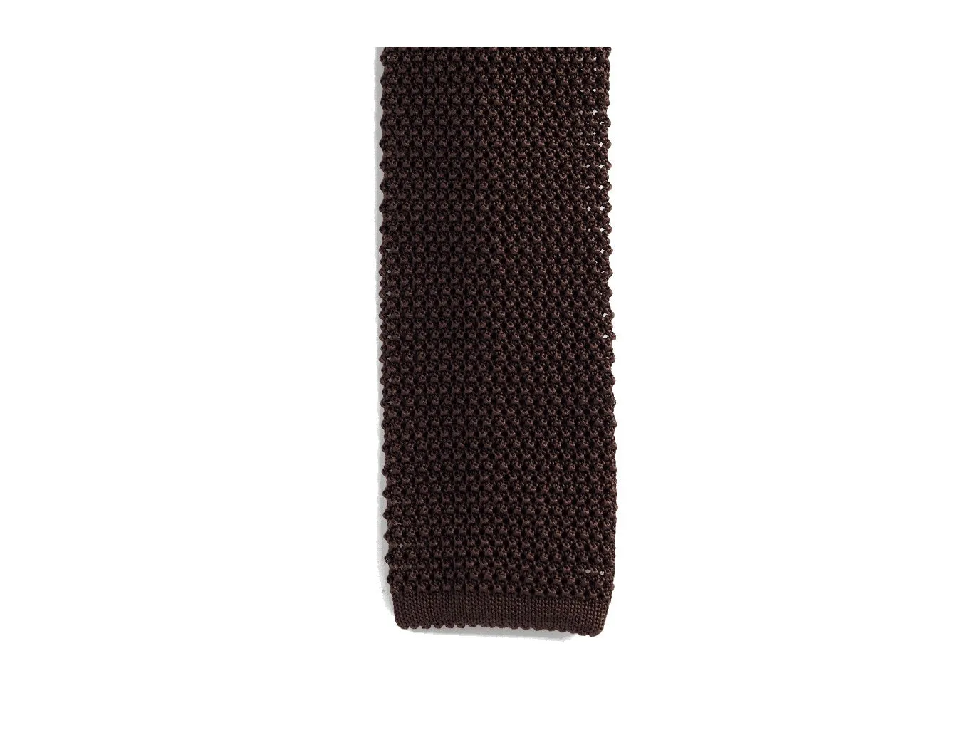 Silk Knit Tie Dark Brown