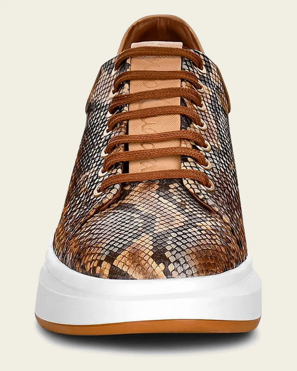 Sneakers brown exotic leather