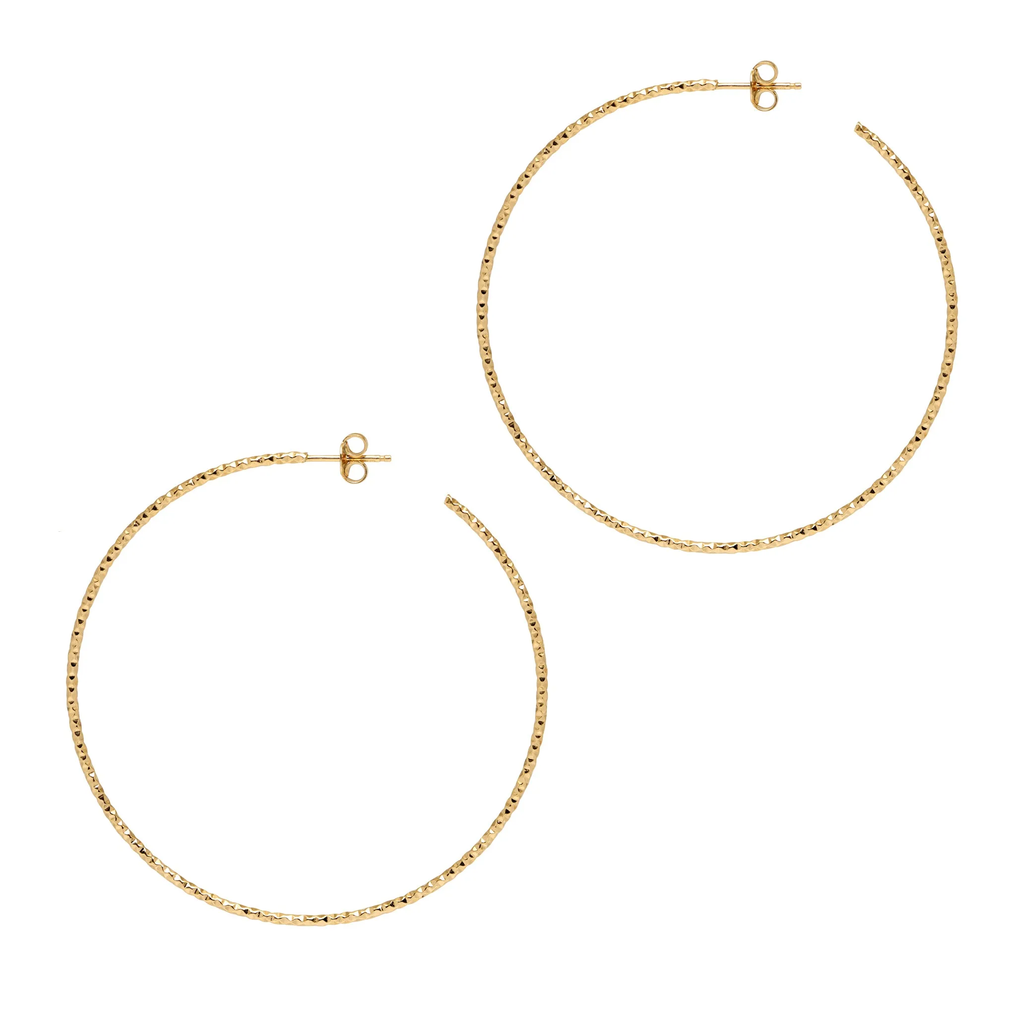 Sparkling Sardegna Hoop Earrings - Gold (2 x sizes)