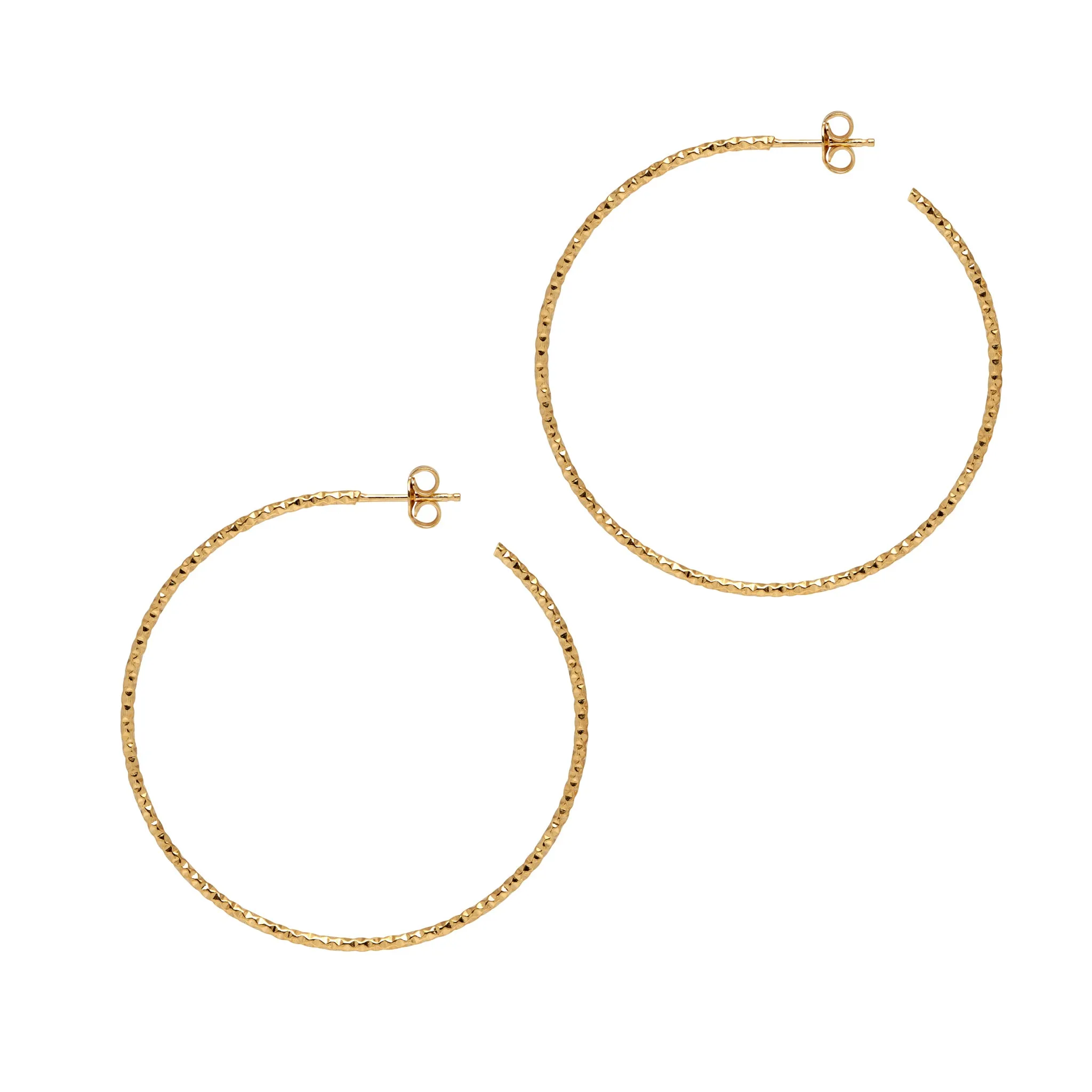 Sparkling Sardegna Hoop Earrings - Gold (2 x sizes)