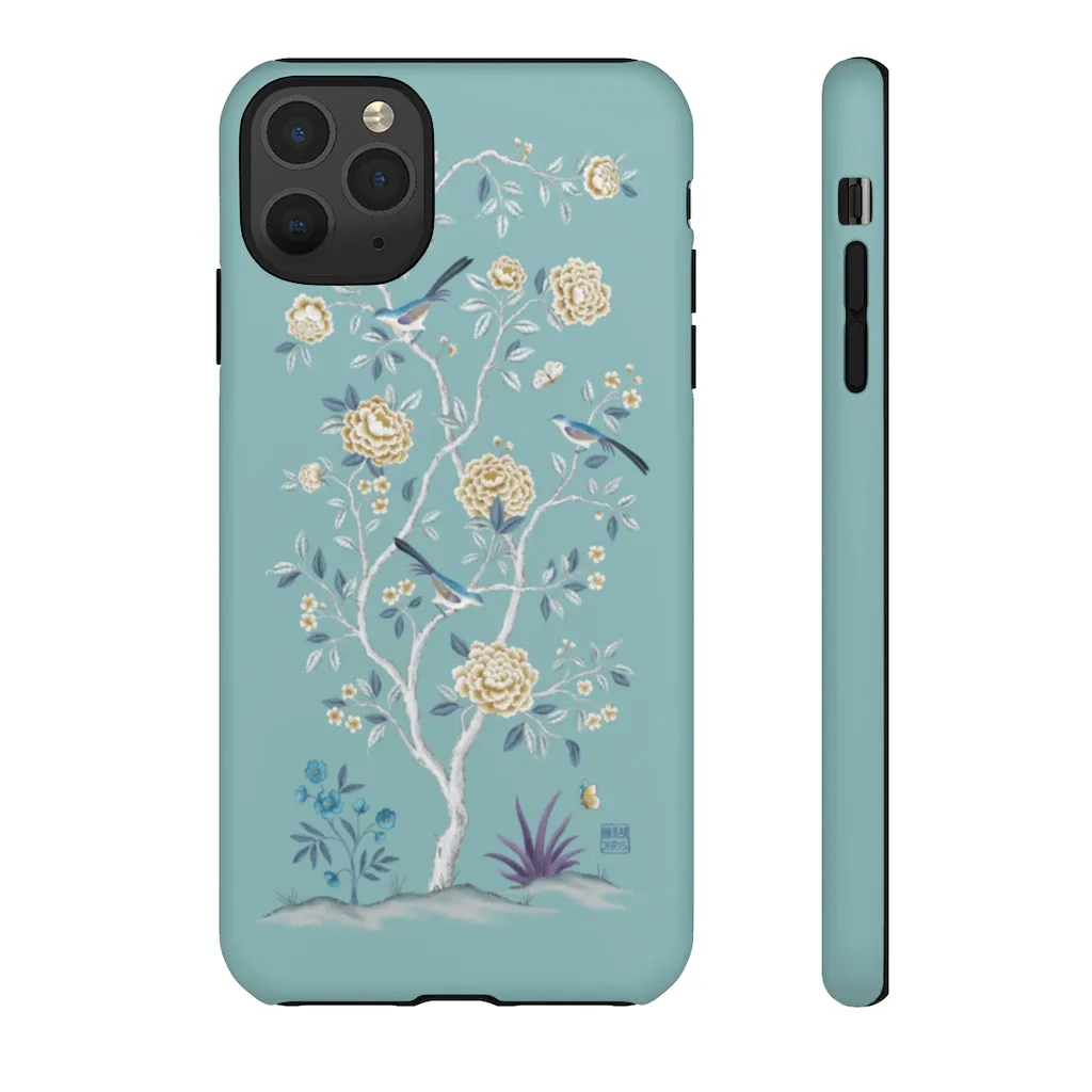 The Peony Tree - Teal Phone Case