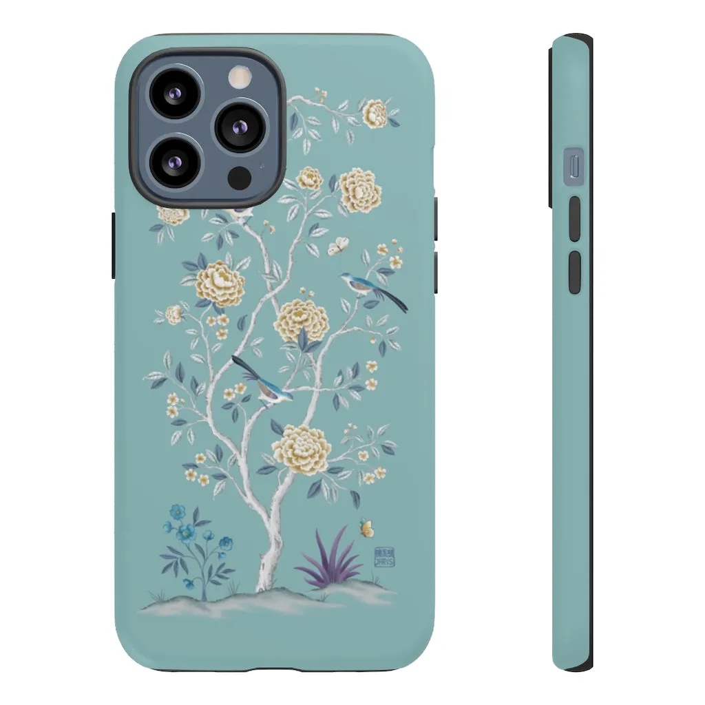 The Peony Tree - Teal Phone Case