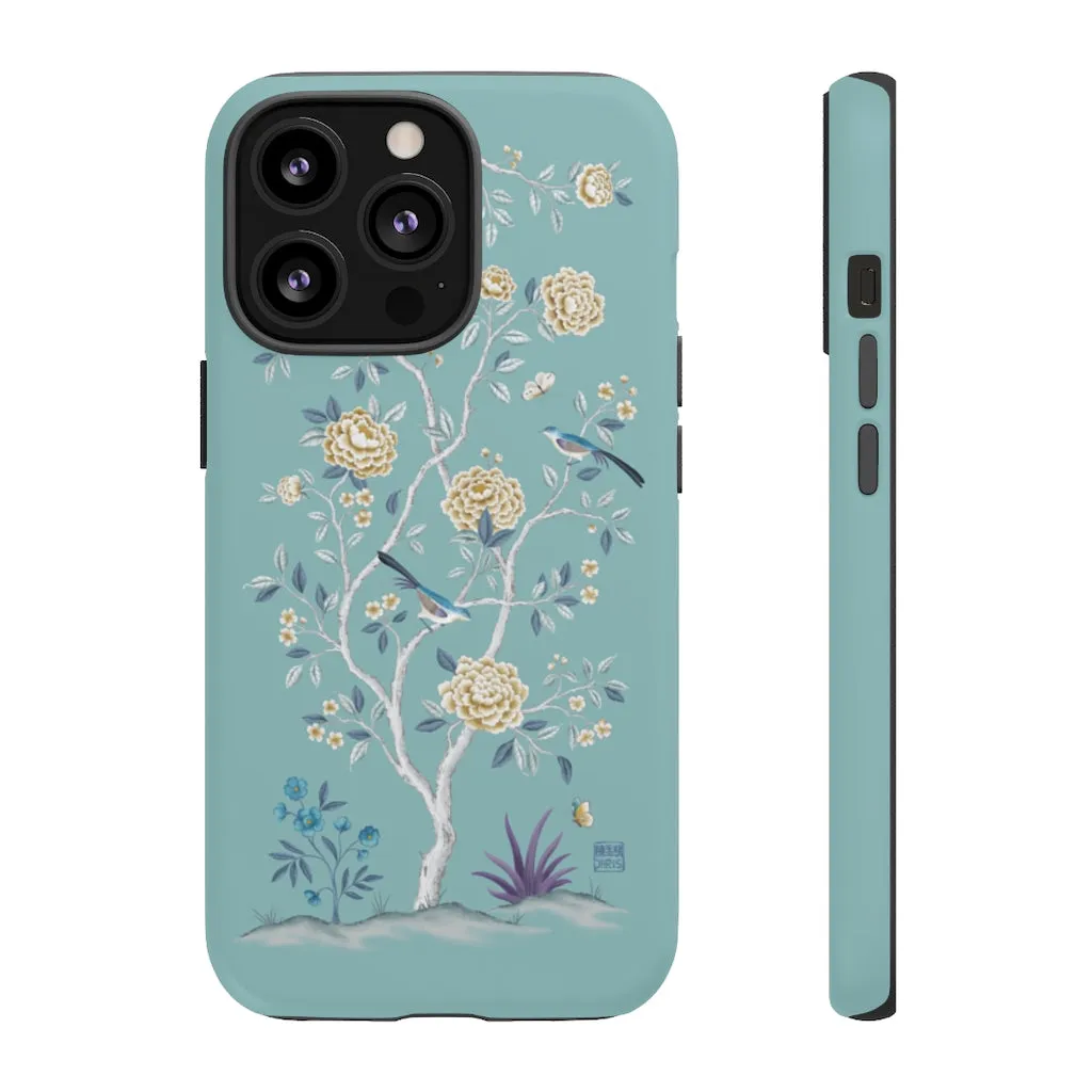 The Peony Tree - Teal Phone Case