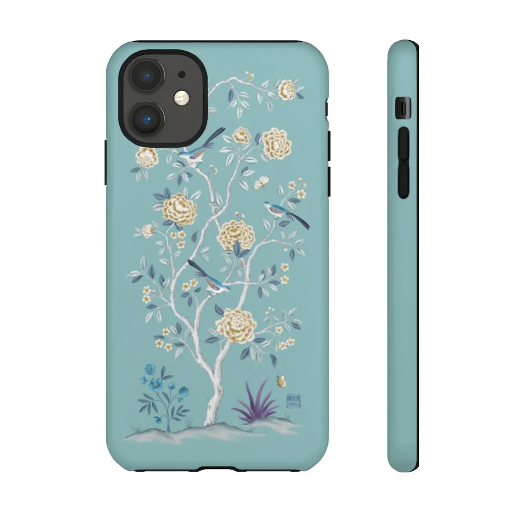 The Peony Tree - Teal Phone Case