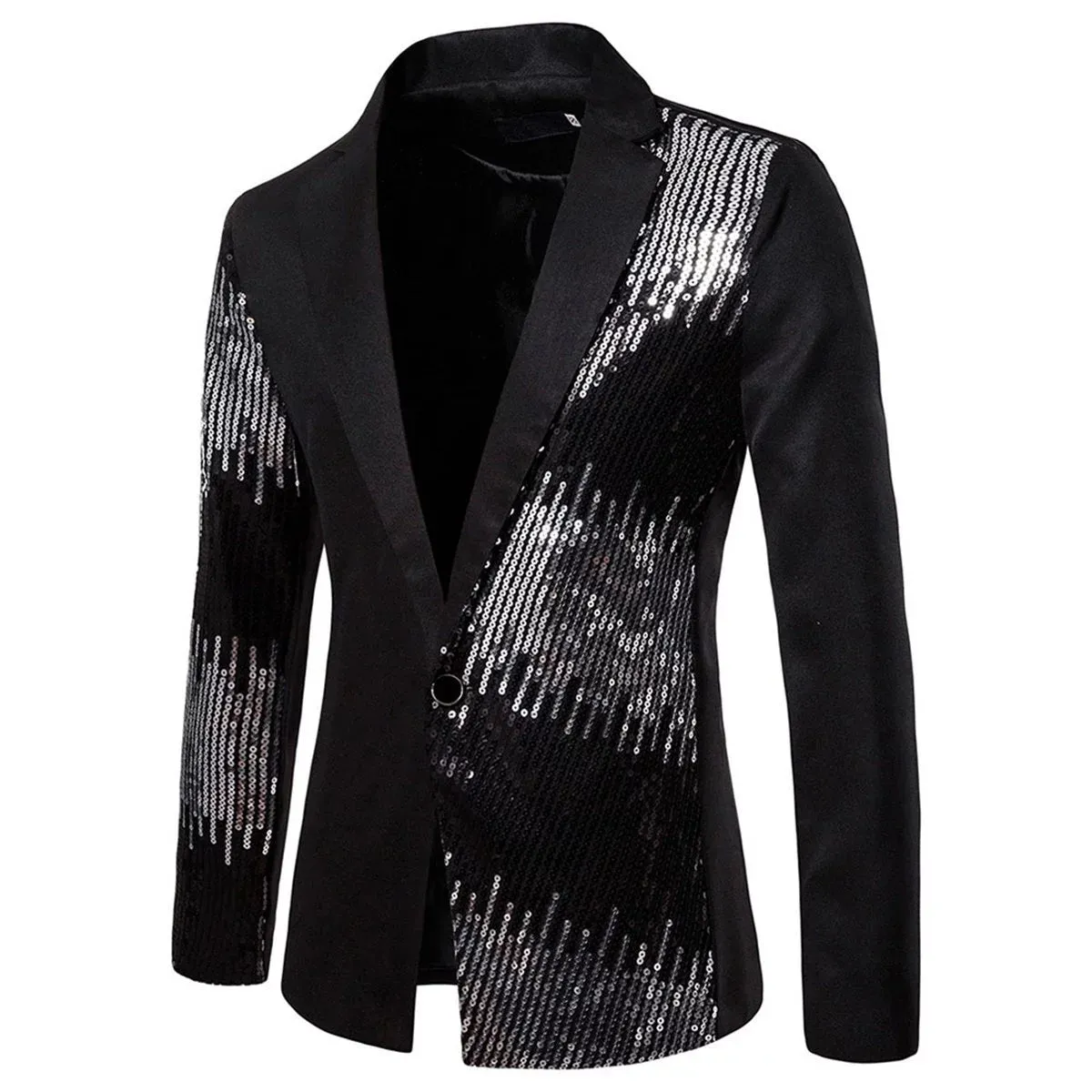 The Strass Slim Fit Blazer Suit Jacket - Jet Black