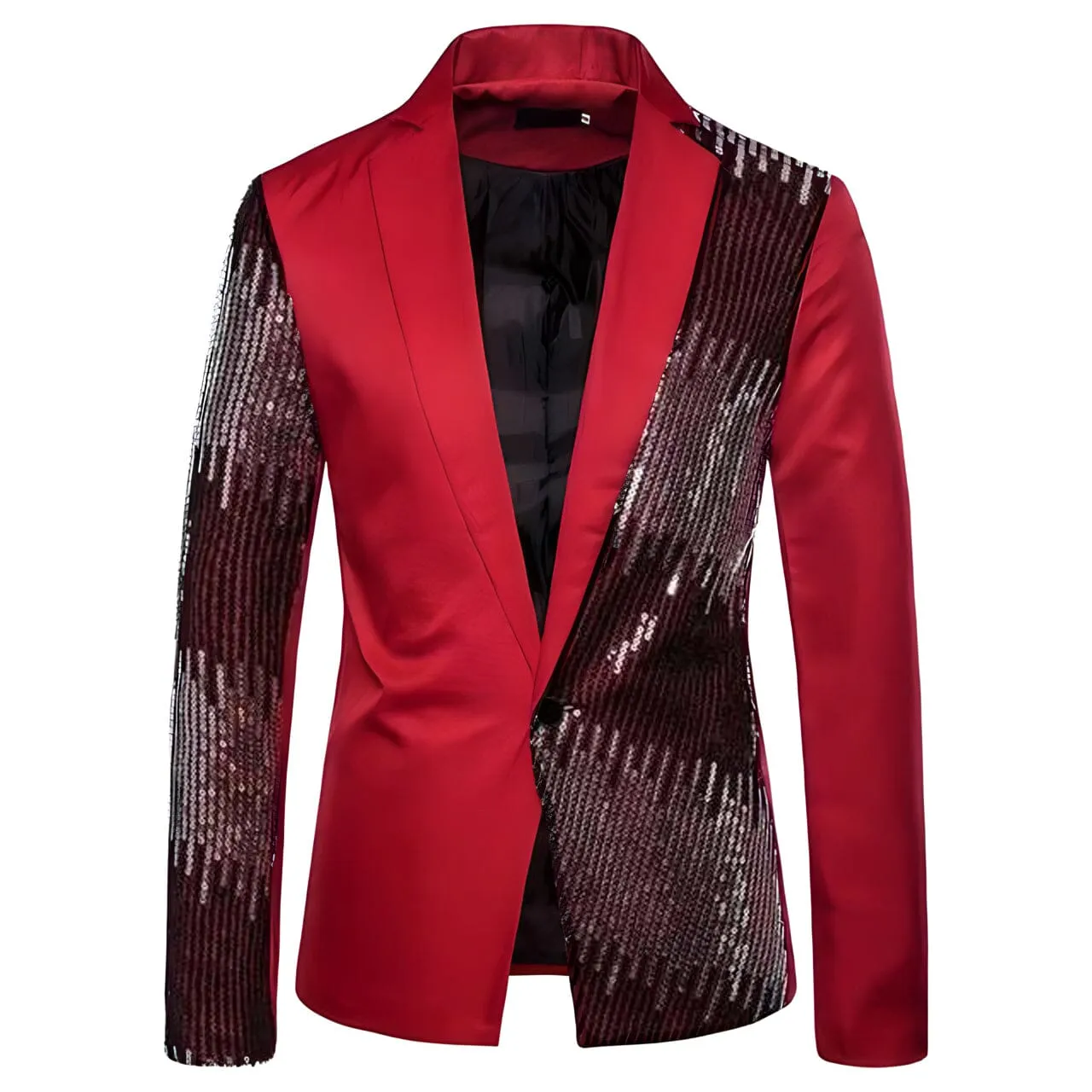 The Strass Slim Fit Blazer Suit Jacket - Scarlet