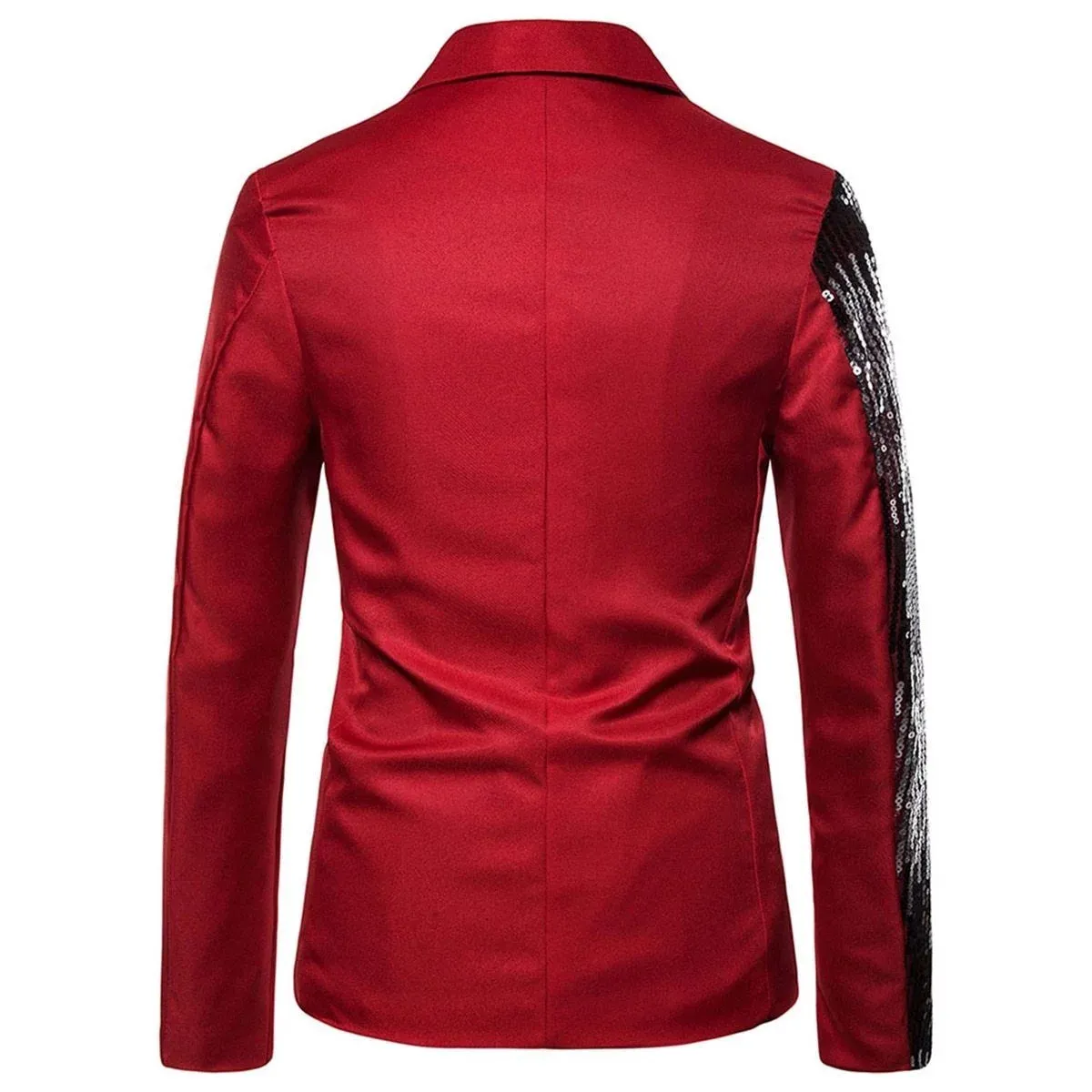 The Strass Slim Fit Blazer Suit Jacket - Scarlet