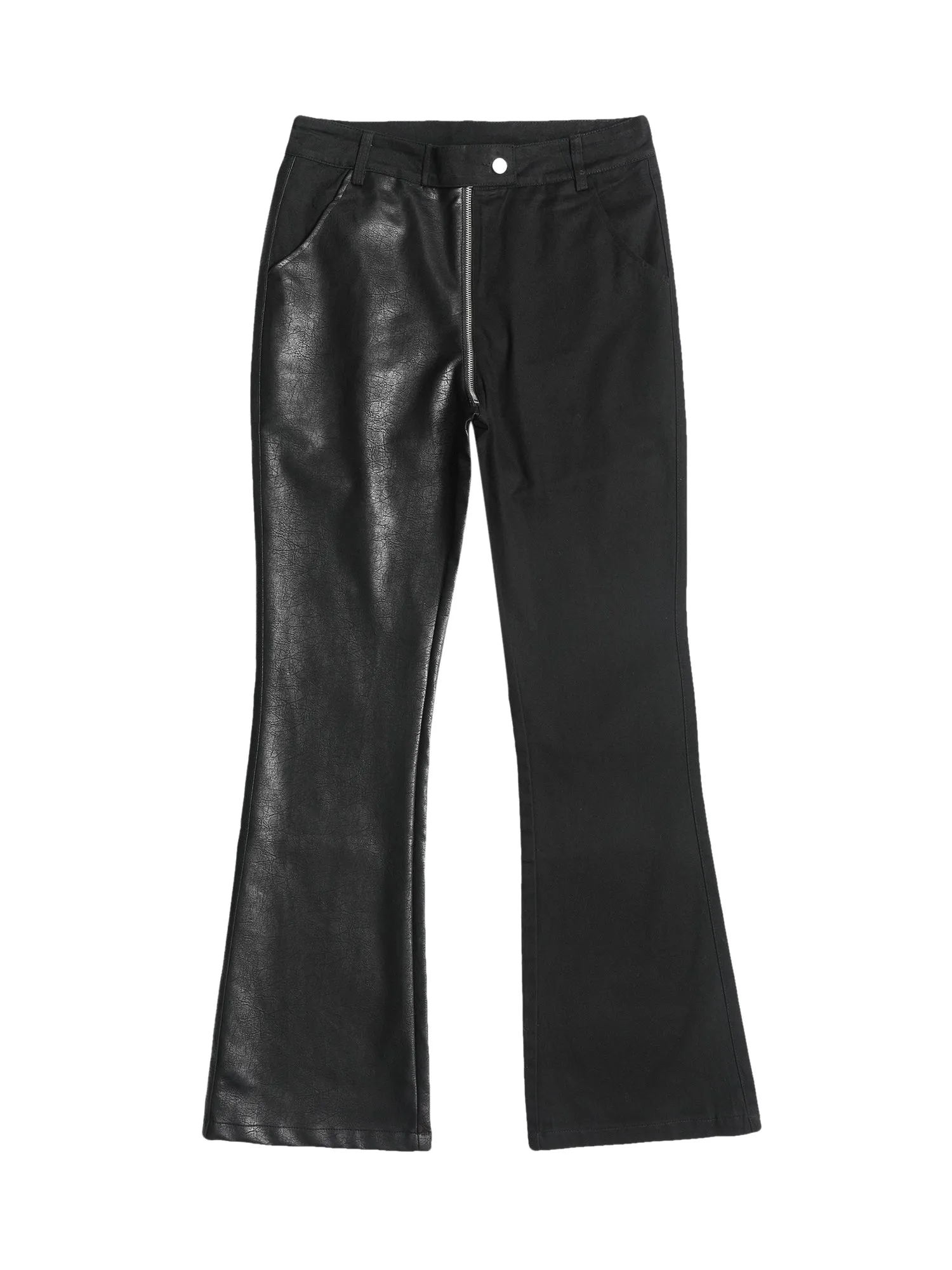 Thesupermade High Street PU Leather Patchwork Pants