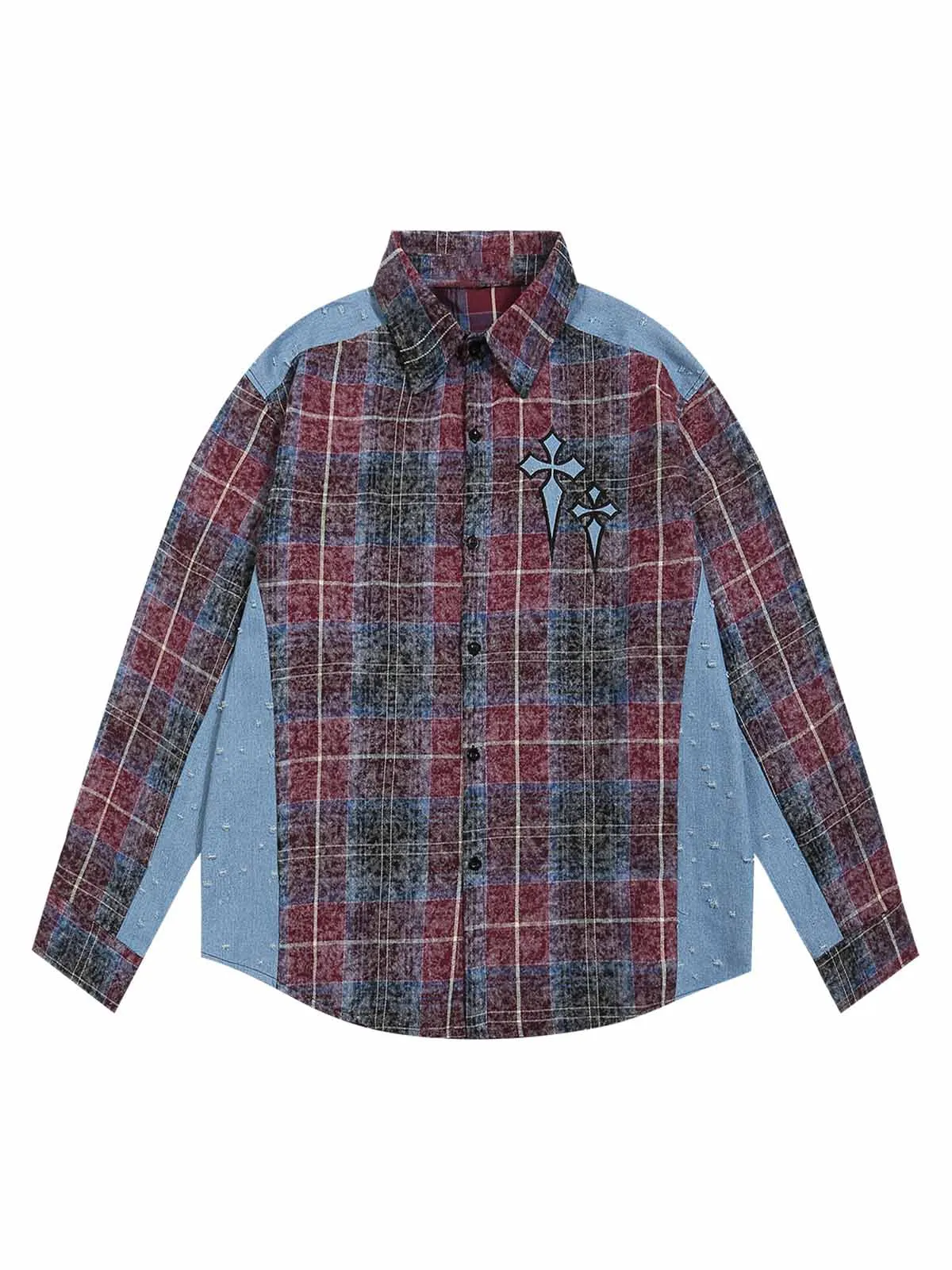 Thesupermade High Street Ripped Patchwork Shirt