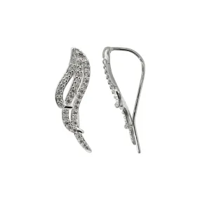 Wing Climber Earrings silver