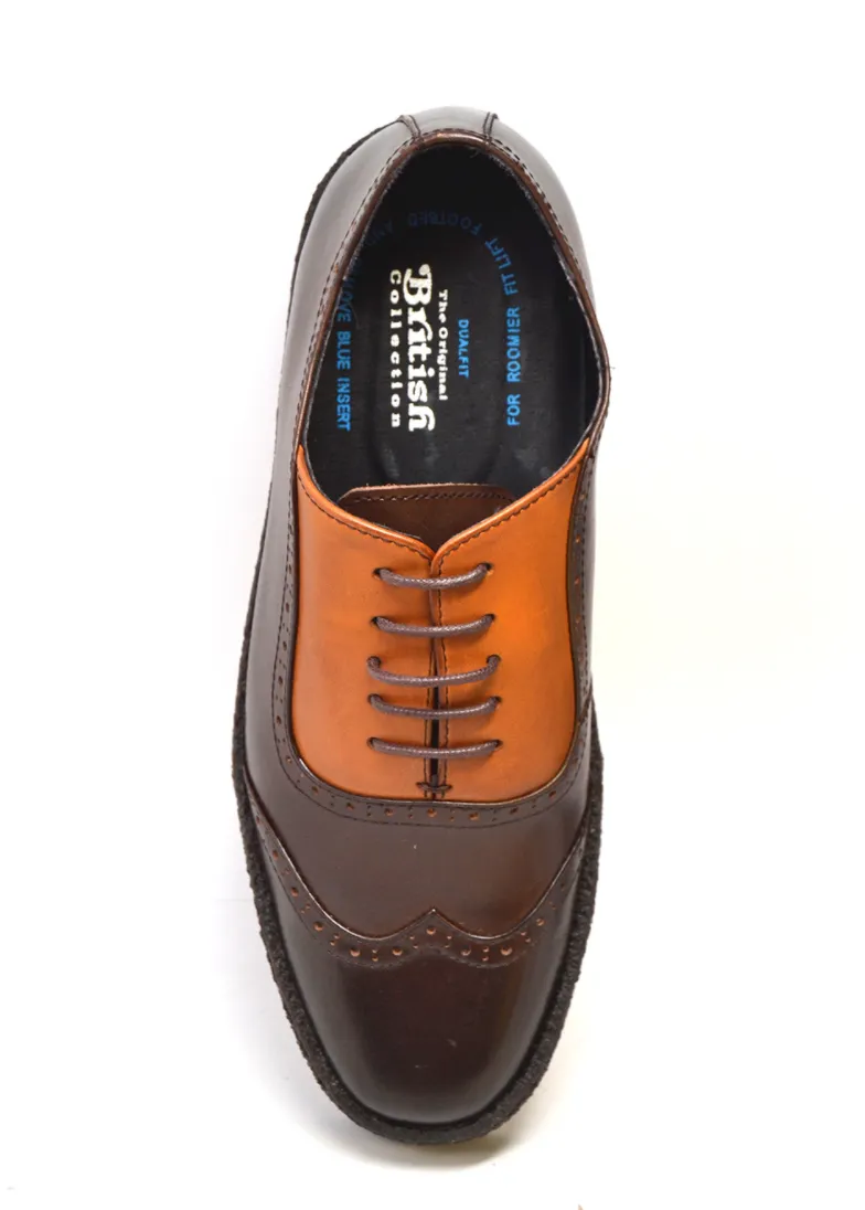 Wingtips Brown & Rust Leather Low Cut