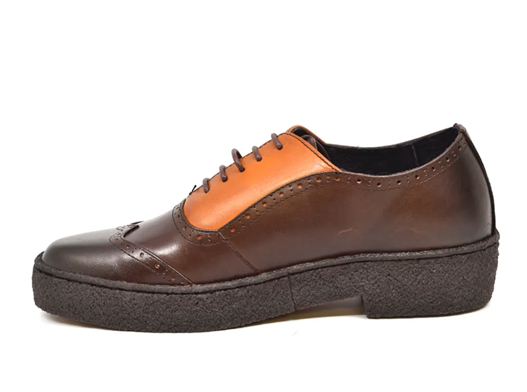 Wingtips Brown & Rust Leather Low Cut