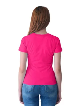 WOMENS BTS -2 PRINTED TSHIRT - DARK PINK