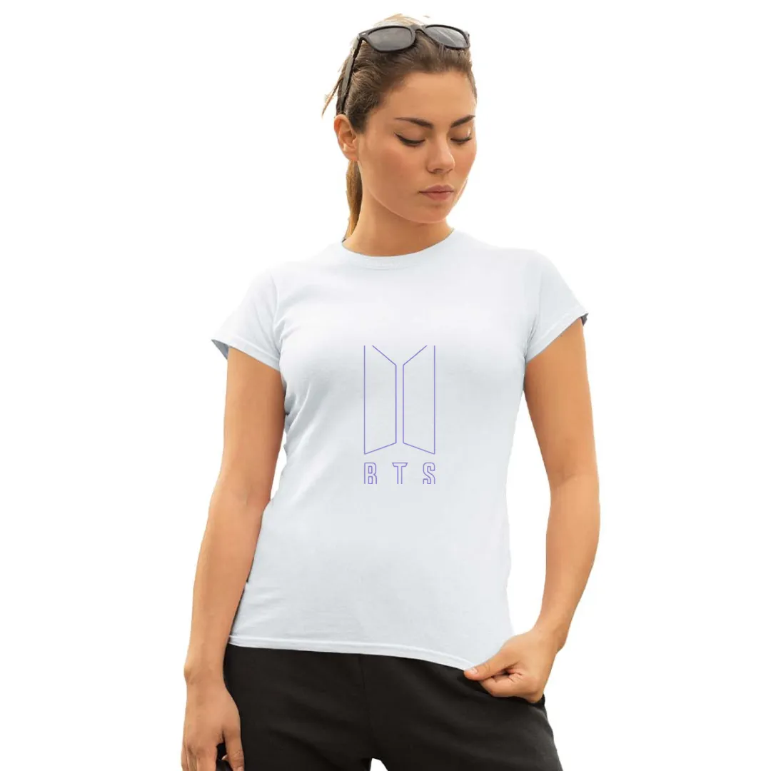 WOMENS BTS -3 PRINTED TSHIRT - WHITE